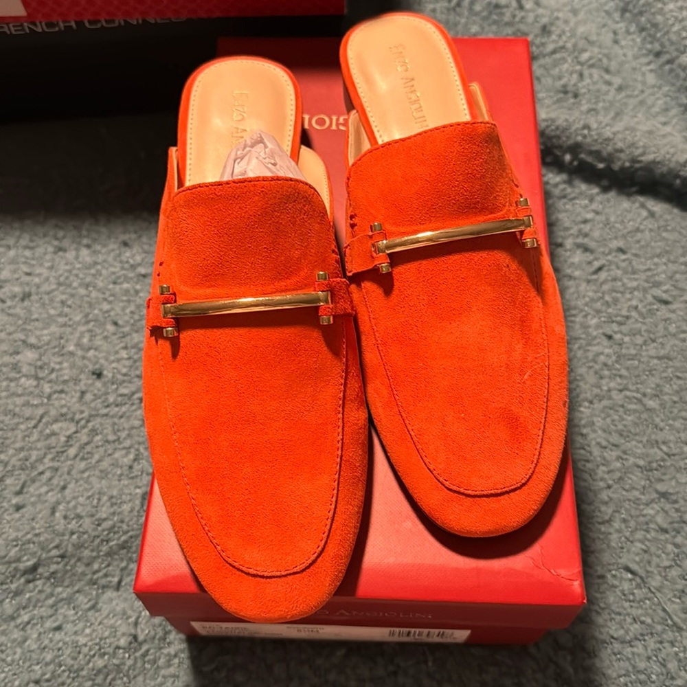 Enzo Angiolini Adrenaline Red size 8.5 brand new never worn slides.